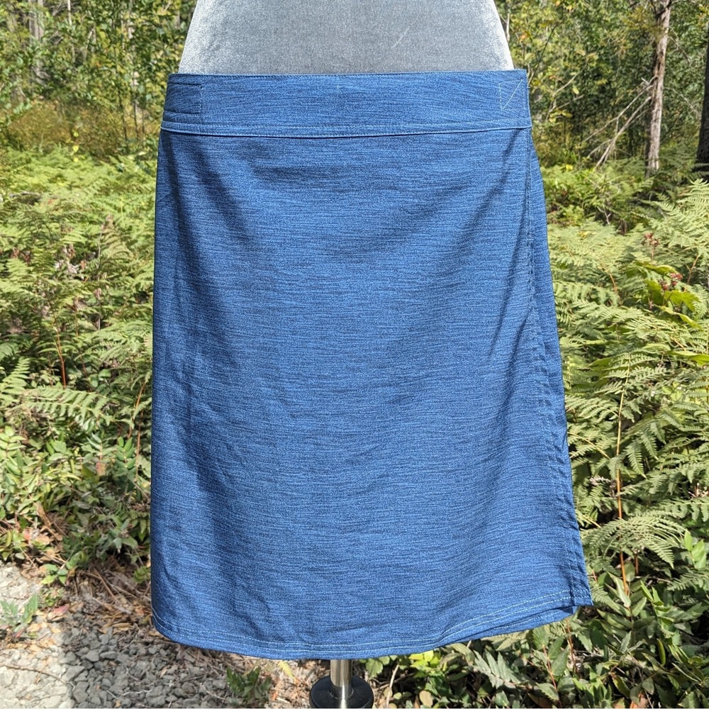 Ripskirt Hawaii Wrap Skirt M Solid Heather Blue Length 2 Travel Beach Quick Dry